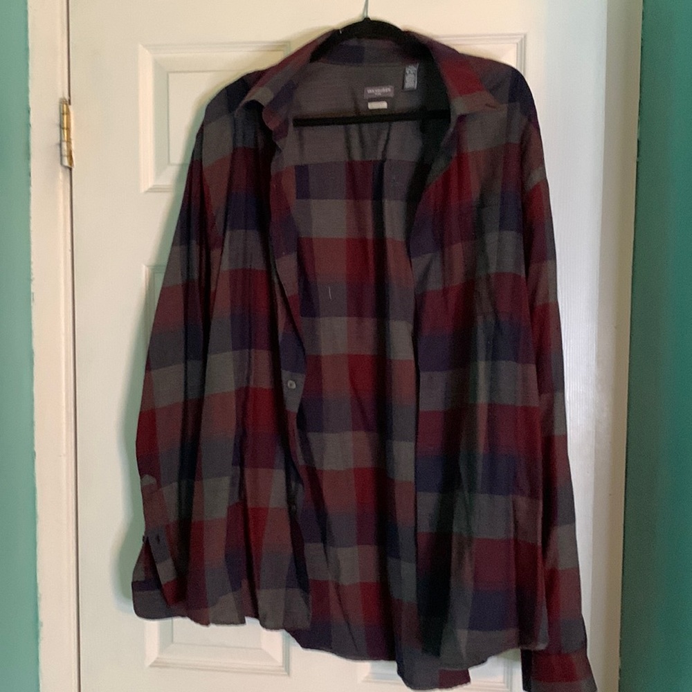 Van Heusen, Size XXL, Wine/Blue